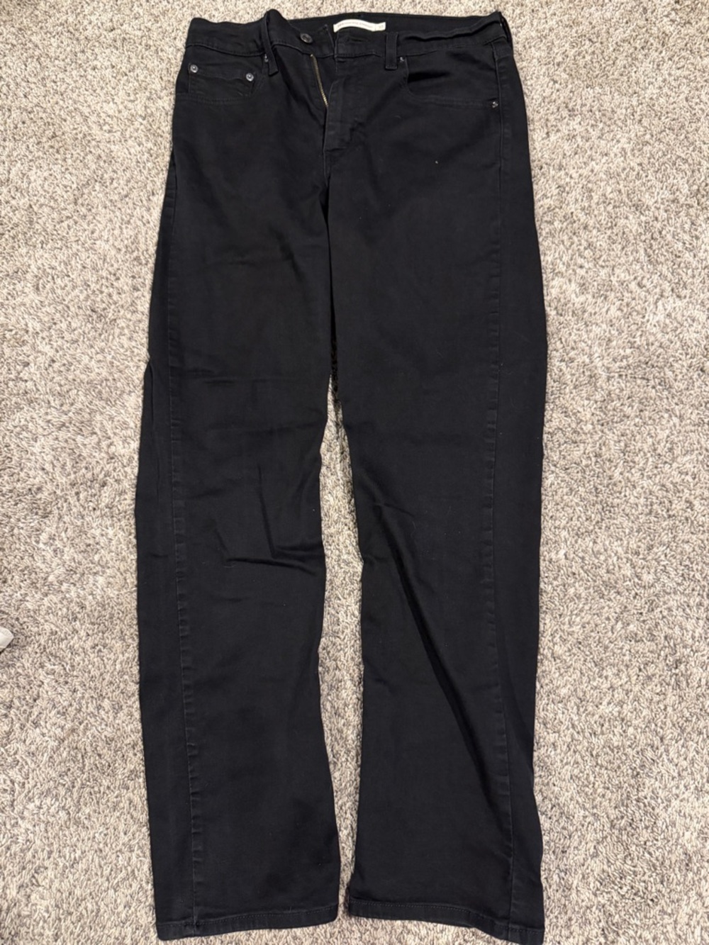 Levi’s 724 High Rise Straight Black Jeans Size 30